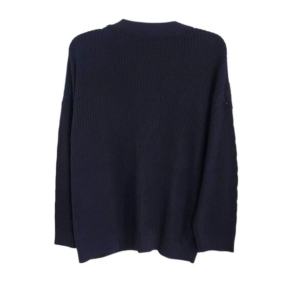 Talbots Womens Navy Blue Button Front Cardigan V Neck Long Sleeve Size 2X NWT - Picture 2 of 9